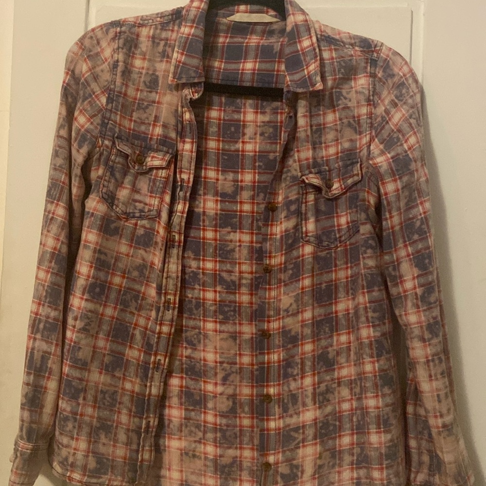 Vintage 90s faded thin flannel. Vanilla star for Urban outfitters